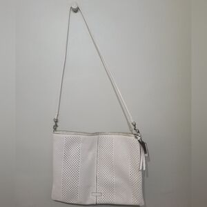 White leather Coach purse